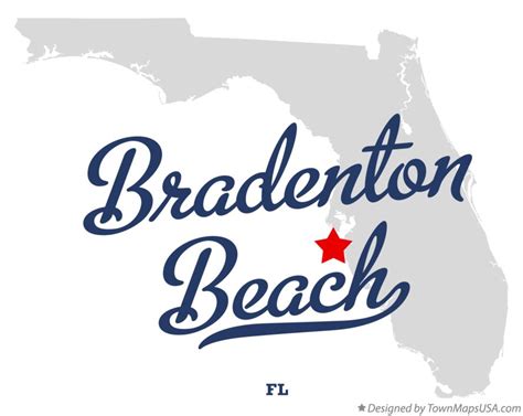 Map of Bradenton Beach, FL, Florida