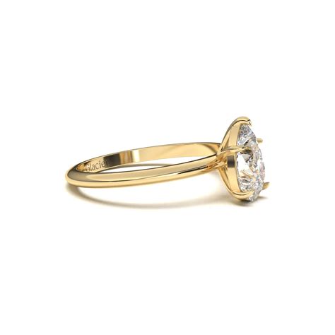 Pear cut diamond solitaire engagement ring in 1.00 carat - Glacier® Jewelry