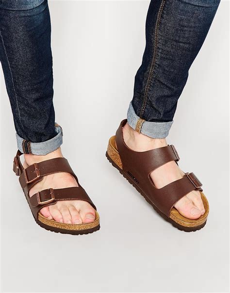 Birkenstock Milano Sandals in Brown | Lyst