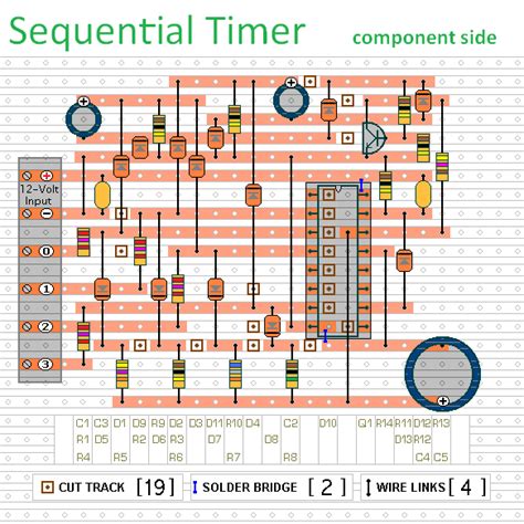 Cmos 4017 Sequential Timer circuit diagram and instructions