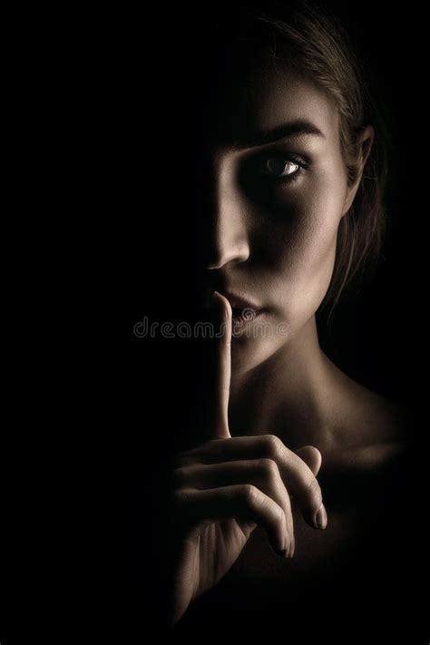 Silence stock image. Image of eyes, lady, quiet, expressions - 3207523