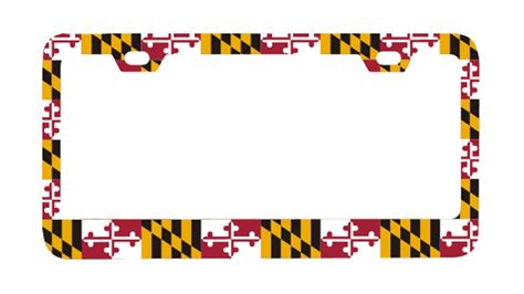 Amazon.com : Maryland Flag MD Metal All Over Print License Plate Frame ...