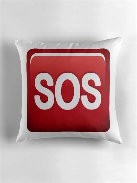 "SOS emoji" Throw Pillows by Elkin Jaramillo | Redbubble