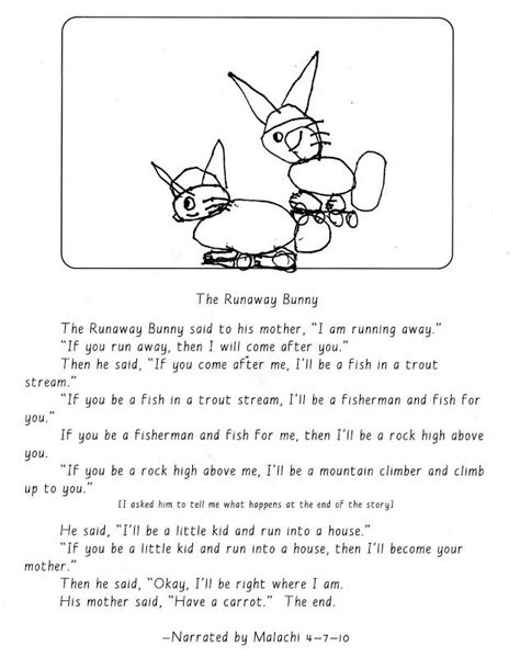 The Runaway Bunny - Text | Runaway bunny, Book activities, Bunny