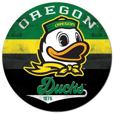 the oregon ducks logo is painted on a black and green background