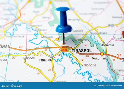 Tiraspol on map stock image. Image of state, cartography - 122918443