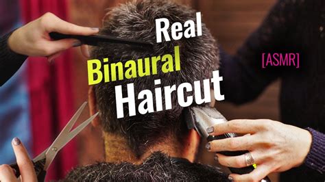 Real Binaural Haircut and Head Massage ASMR (4K) - YouTube