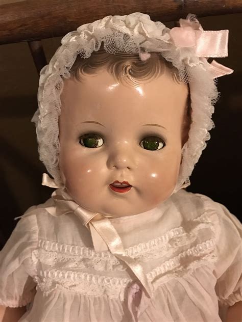 Antique IDEAL Composition Baby Doll, BEAUTIFUL! 18" Flirty Eyes | Dolls ...