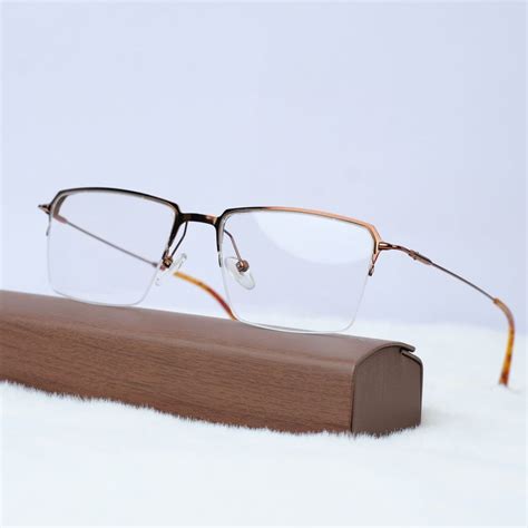 Premium Brown Half RIm 10745j | Glassesbd