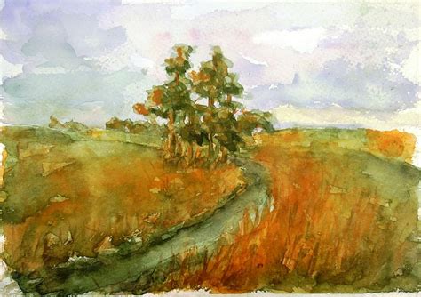 Polish landscape Painting by Justyna Pastuszka - Fine Art America