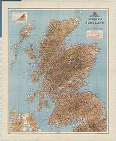 Scottish Youth Hostels Association touring map of Scotland. - Maps of Scotland