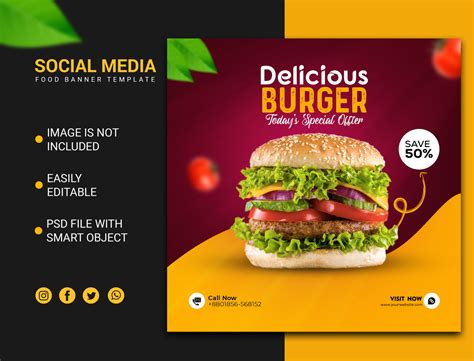 Fast Food Burger Banner Design Template by Designerrimon on Dribbble