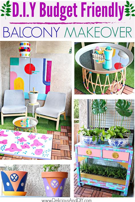 DIY Budget Friendly Balcony Makeover - Delicious And DIY