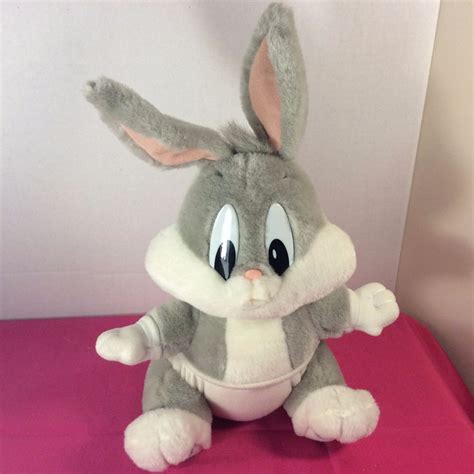 1994 Dakin Looney Tunes Lovables Plush Baby Bugs Bunny Stuffed Animal Toy 14" #WarnerBrosLooneyTunes