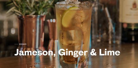 Jameson, Ginger & Lime Recipe | Jameson Irish Whiskey | Recipe | Jameson irish whiskey, Jameson ...