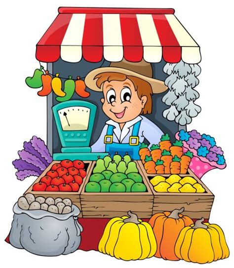 Farmers Market Clipart Black And White Fish