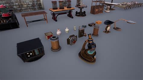 Mad scientist lab props pack in Props - UE Marketplace