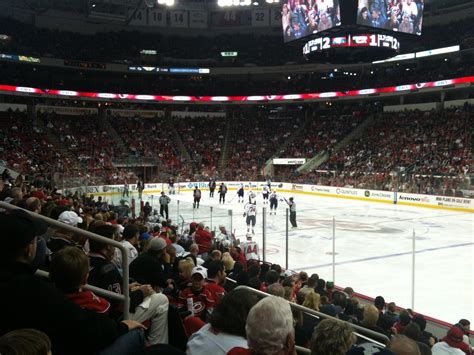 PNC Arena section 101 row L seat 3 - Carolina Hurricanes vs Washington ...