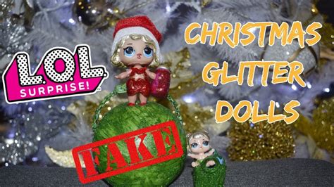 FAKE LOL LQL GLITTER SURPRISE! CHRISTMAS DIY CUSTOM DOLLS