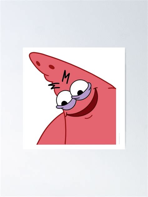 "Evil Patrick Meme" Poster for Sale by kvkiamin | Redbubble