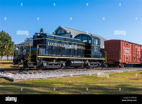 Louisville & Nashville (L&N) train locomotive outside the Foley Railroad Museum in Foley ...