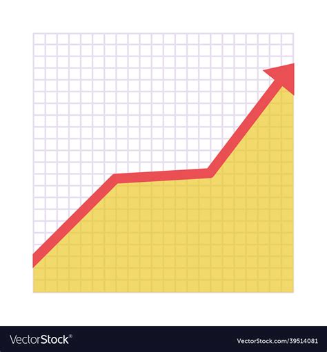 Financial growth chart Royalty Free Vector Image