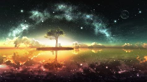 Fantasy World, Space, Sunset HD Wallpaper Desktop Background Desktop Background Images, Scenery ...