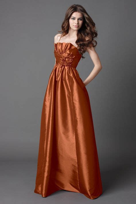 dresses copper bridesmaid wedding colored of honor prom – Fashion ...