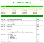 PTA Sample Meeting agenda template (Table Form) - Dotxes