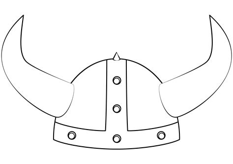 Viking Helmet coloring page - ColouringPages