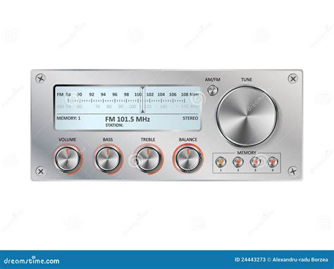 Radio tuner stock vector. Illustration of radio, classic - 24443273