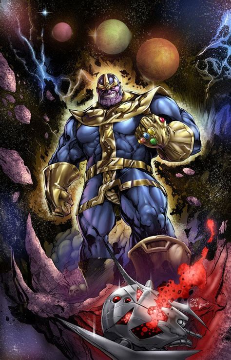 #Thanos #Fan #Art. (Thanos colors) By: Aladecuervo. ÅWESOMENESS ...