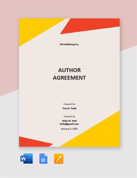 Co-Author Contract Template