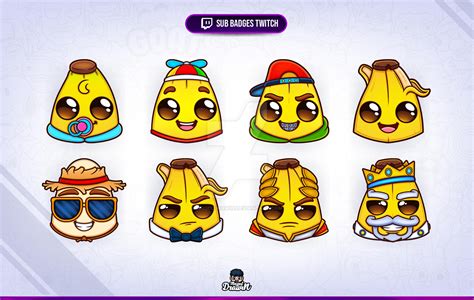 Fortnite PEELY Twitch sub badges and emotes by AngelDrawin on DeviantArt