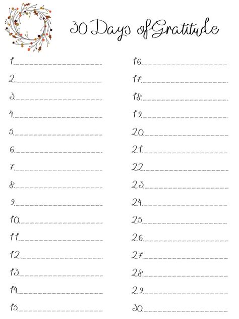 30 Days Of Gratitude {FREE Printable} Bullet Journal Ideas Pages, Journal Pages, Print Journal ...