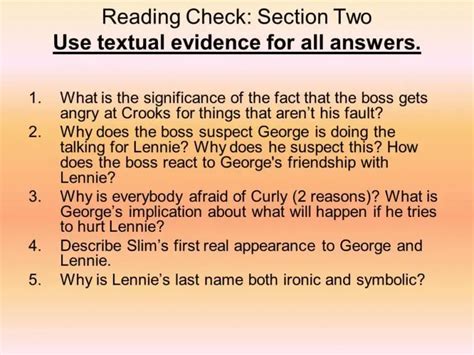 How Does The Boss React To George'S Friendship With Lennie
