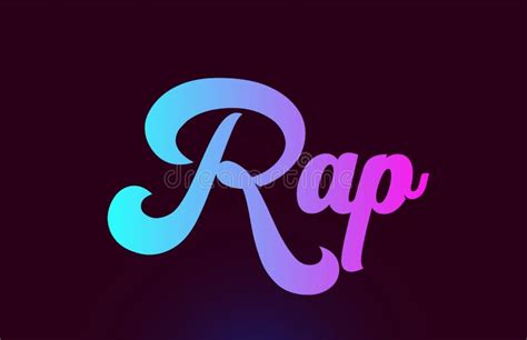 Rap Pink Word Text Logo Icon Design for Typography Stock Illustration ...