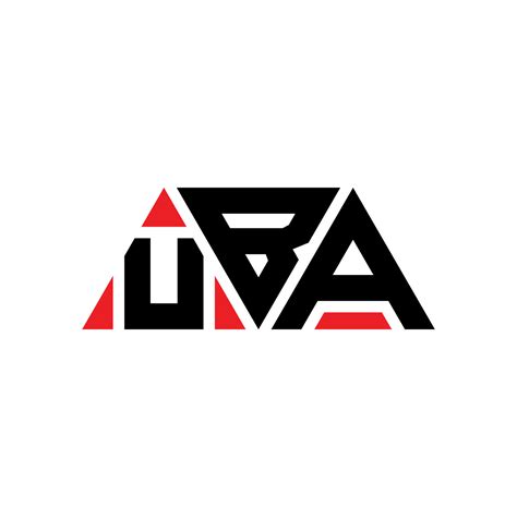 UBA triangle letter logo design with triangle shape. UBA triangle logo ...