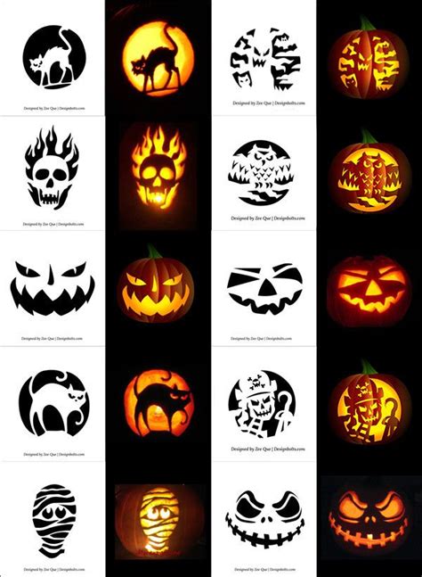 850+ Free Printable Halloween Pumpkin Carving Stencils, Patterns ...