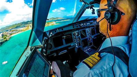 Extreme St Maarten Airport - Cockpit Landing! | Cockpit, Air france, Airbus