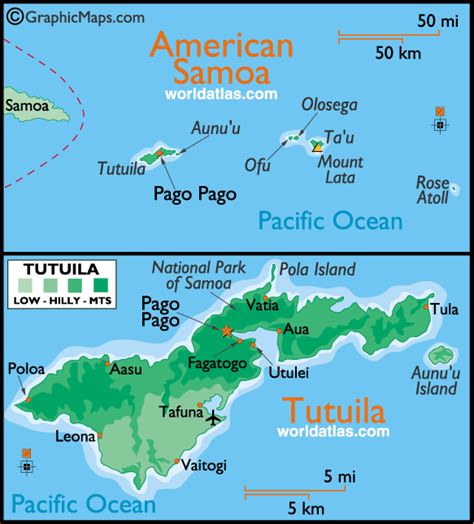 American Samoa Maps & Facts | American samoa, Tutuila, Samoa