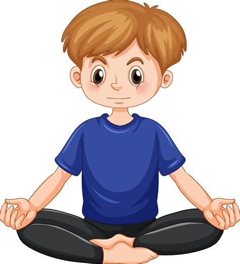 A man doing yoga cartoon character 11668048 Vector Art at Vecteezy