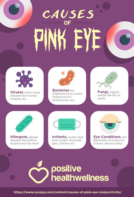 6 Causes Of Pink Eye (Conjunctivitis) - Infographic