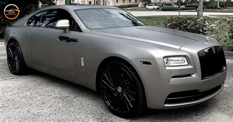 Rolls Royce Wraith Custom Satin Gray Wrap On Lexani Wheels - Auto ...