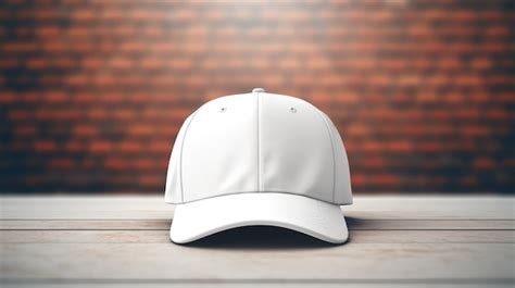 Premium AI Image | empty blank white cap mockup template