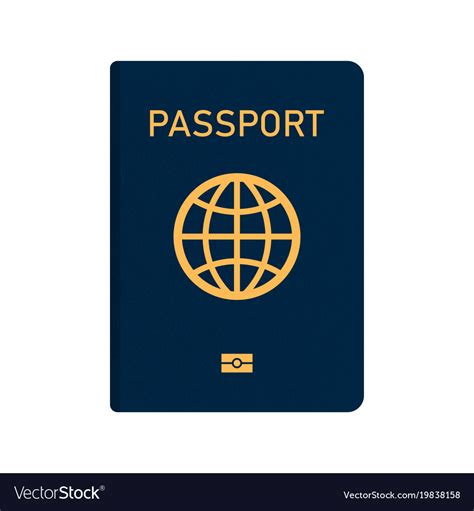 International passport with biometric data Vector Image