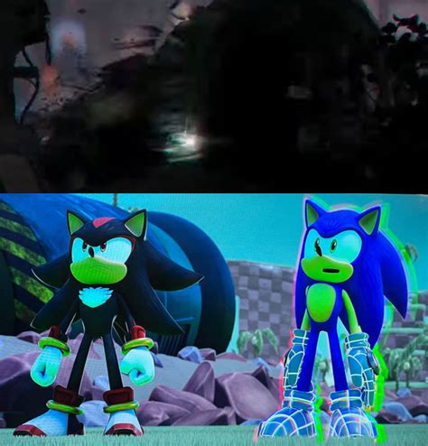 Shadow And Sonic Stunned At Nimonas Transformation by adamhatson on DeviantArt