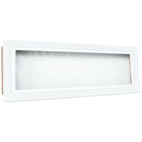 Large Wooden Box Frame in White, 60x20cm / 23.5x8 inches, White Inserts ...