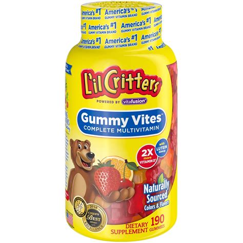 L'il Critters Gummy Vites Multivitamin 190-Count Complete Kids Gummy ...