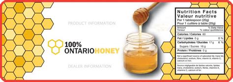 Honey Nutrition Label Template – printable label templates